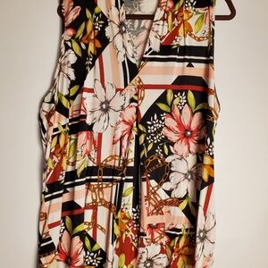 Cable & Gauge Multicolor Floral Blouse 2x